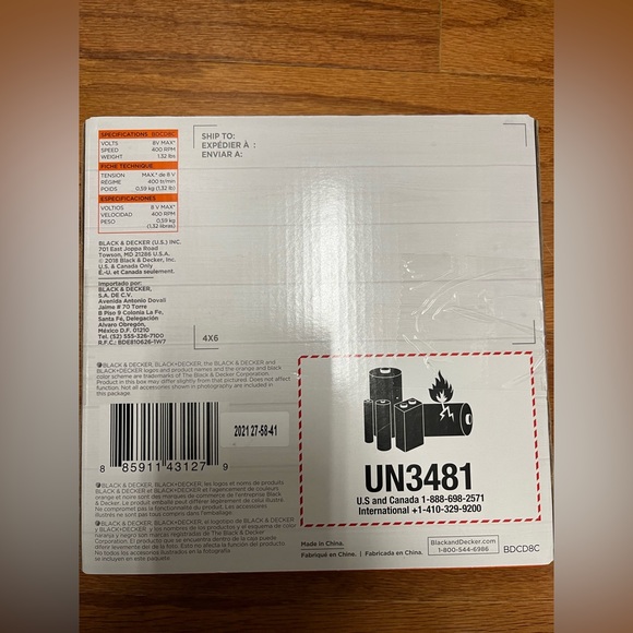 Black + Decker 8V Max Cordless Lithium Ion Drill BCDC8C NEW IN BOX - Picture 2 of 5